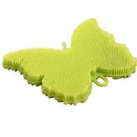 Butterfly shape silicone multi-function dishwashing brush fruit vegetable cleaning heat insulation pad