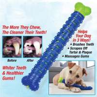 Amazon Hot Selling Rubber Dog Chew Stick Pet Clean Molar Bite Toothbrush Stick Dog chew toy