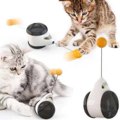 2020 New Arrival Interesting Pet Toy Balance Car Tumbler Interactive Cat Toy with Ball